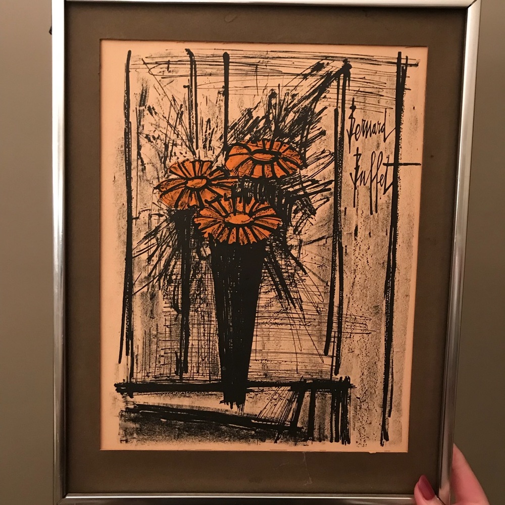 Flower Lithography by Bernard Buffet
